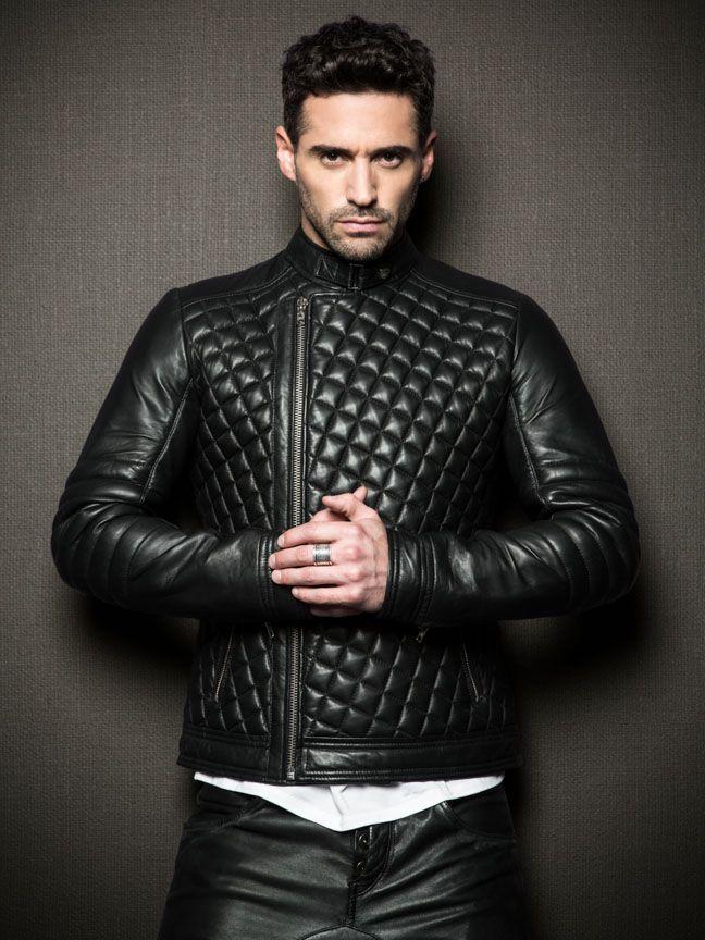 World of Leather Moto Style Lambskin Quilted Leather Jacket Biker