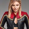 Captain Marvel Chloe Moretz Stylish Women's Leather Jacket