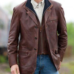 Mens Slimfit Stylish Motorcycle Brown Original Lambskin Leather Jacket