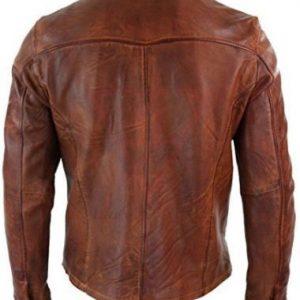 Men's Shirt Jacket Brown Real Soft Genuine Waxed Leather ShirtB