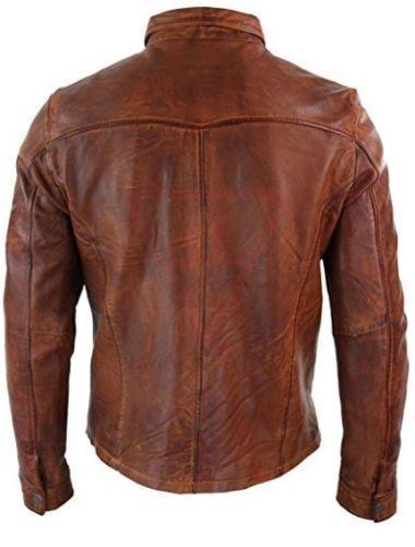 Men's Shirt Jacket Brown Real Soft Genuine Waxed Leather ShirtB