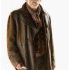 Doctor Who War Brown Distressed Genuine Leather Vintage Style Jacket Coat
