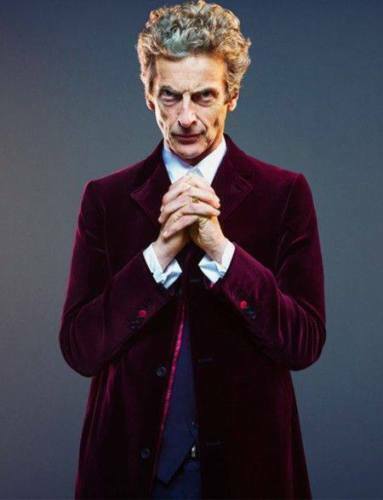 12th Doctor Who Peter Capaldi Maroon Velvet Coat