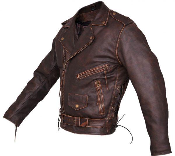 Men's Black Edition Retro Marlon Brando Slim Fit Biker Leather Jacket