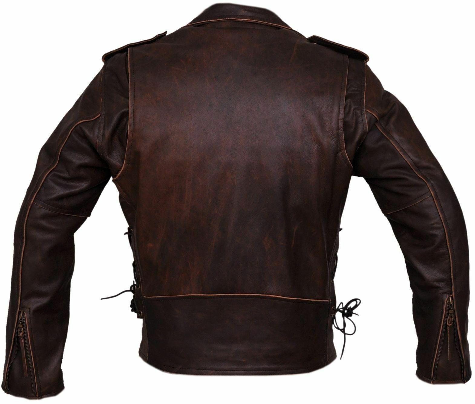 Men’s Black Edition Retro Marlon Brando Slim Fit Biker Leather Jacket ...