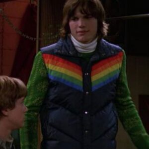 Ashton Kutcher That 70s Show Michael Kelso Puffer Vest