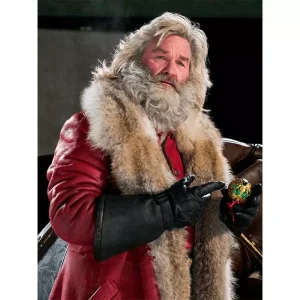 Christmas Chronicles Kurt Russell Santa Claus Faux Shearling Faux Leather Coat