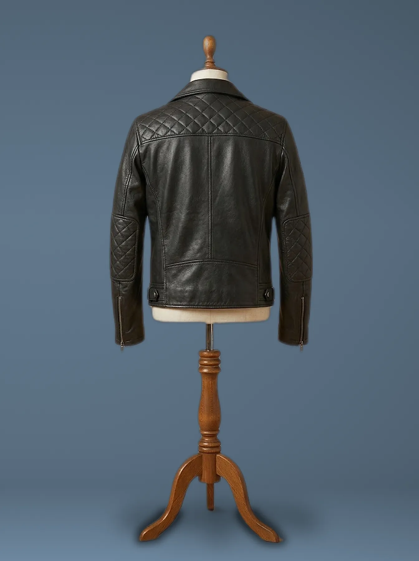 adam lambert halloween party black leather jacket back view