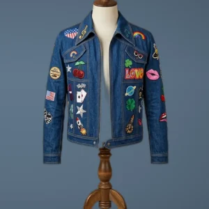 TARON EGERTON ROCKETMAN DENIM JACKET, front view