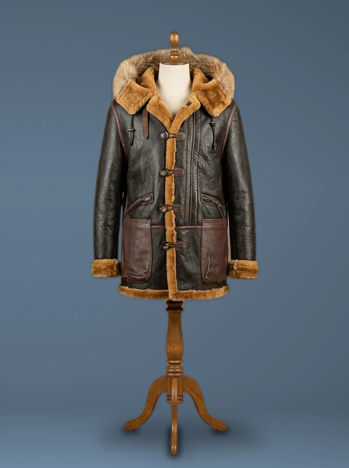 WWII B-7 Flying Parka Jacket, front view